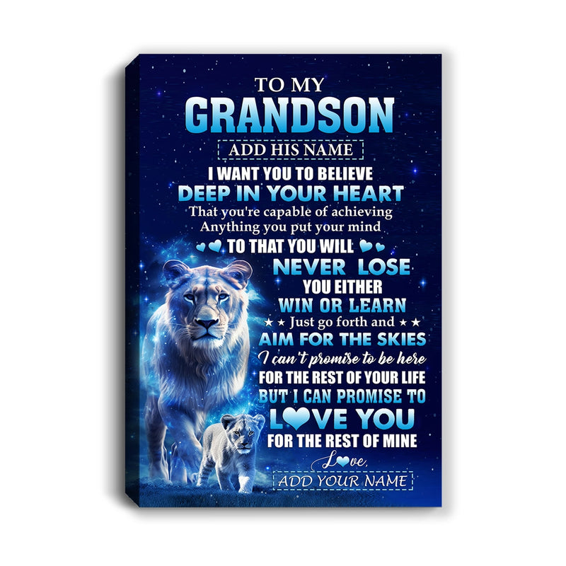 Personalized To My Grandson Canvas From Grandma Nana Believe Your Heart Grandson Gift Birthday Graduation Christmas Custom Wall Art Print Framed Canvas Canvas mockup 1 800x.jpg