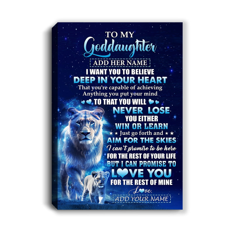 Personalized To My Goddaughter Canvas From Godmother Aunt Believe Your Heart Goddaughter Gift Birthday Graduation Christmas Custom Wall Print Framed Canvas Canvas mockup 1 800x.jpg
