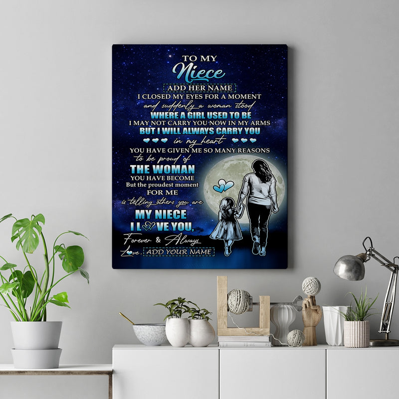 Personalized To My Niece Gifts Canvas From Aunt Auntie I Closed My Eyes For A Moment Niece Birthday Graduation Christmas Custom Wall Art Print Framed Canvas Canvas mockup 2 800x.jpg