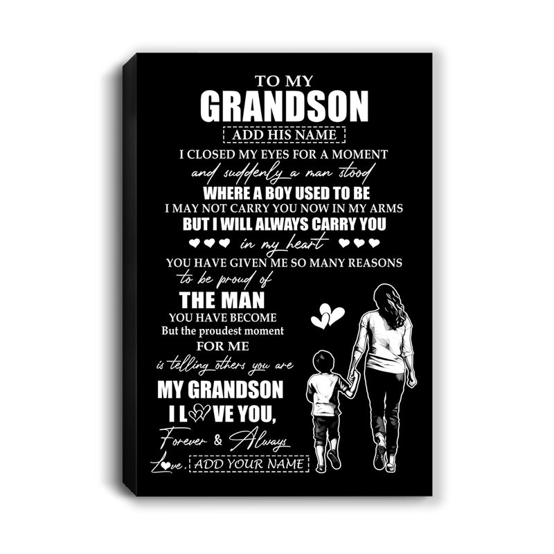 Personalized To My Grandson Gifts Canvas From Grandma Nana I Closed My Eyes For A Moment Grandson Birthday Graduation Christmas Custom Wall Art Print Framed Canvas Canvas mockup 1 800x.jpg