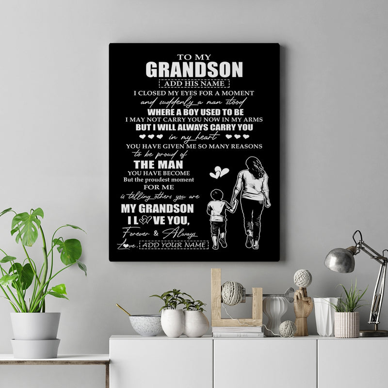 Personalized To My Grandson Gifts Canvas From Grandma Nana I Closed My Eyes For A Moment Grandson Birthday Graduation Christmas Custom Wall Art Print Framed Canvas Canvas mockup 2 800x.jpg