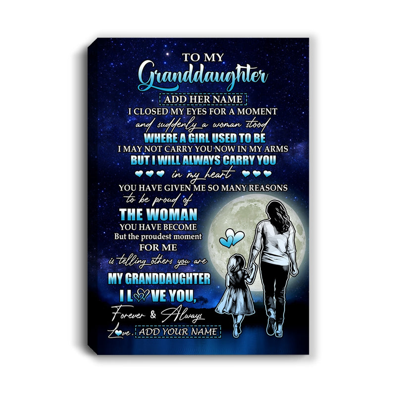 Personalized To My Granddaughter Gifts Canvas From Grandma Nana I Closed My Eyes For A Moment Granddaughter Birthday Graduation Christmas Custom Print Framed Canvas Canvas mockup 1 800x.jpg