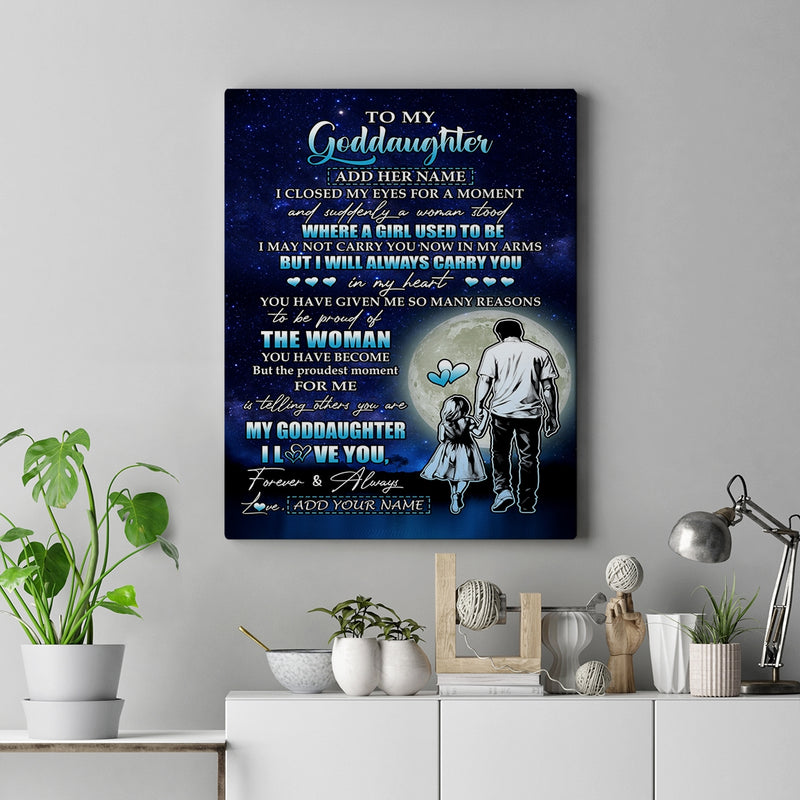 Personalized To My Goddaughter Gifts Canvas From Uncle I Closed My Eyes For A Moment Goddaughter Birthday Graduation Christmas Custom Wall Art Print Framed Canvas Canvas mockup 2 800x.jpg