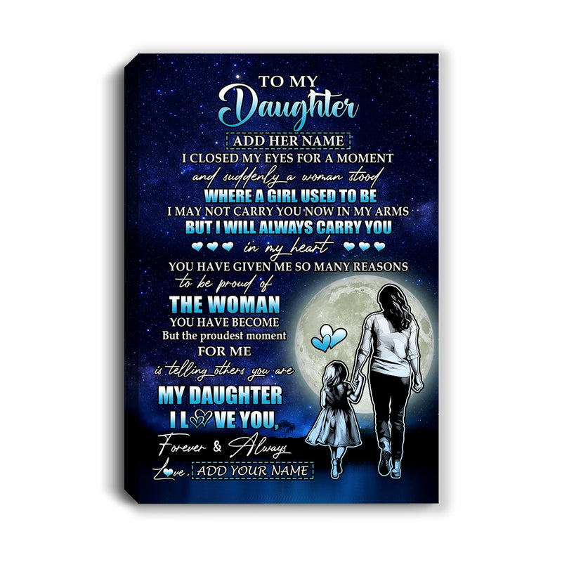 Personalized To My Daughter Gifts Canvas From Mom Mother I Closed My Eyes For A Moment Daughter Birthday Graduation Christmas Custom Wall Art Print Framed Canvas Canvas mockup 1 800x.jpg