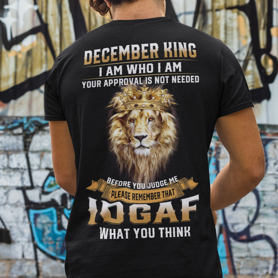 December King I Am Who I Am Your Approval Is Not Needed Shirt Lion Tee.jpg
