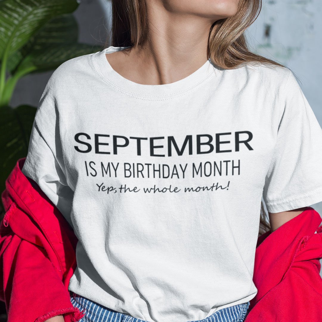 September Birthday T Shirt September Is My Birthday Month.jpg