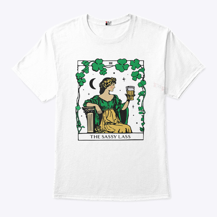 Patricks Day The Sassy Lass Tarot Card T Shirt 3.jpg