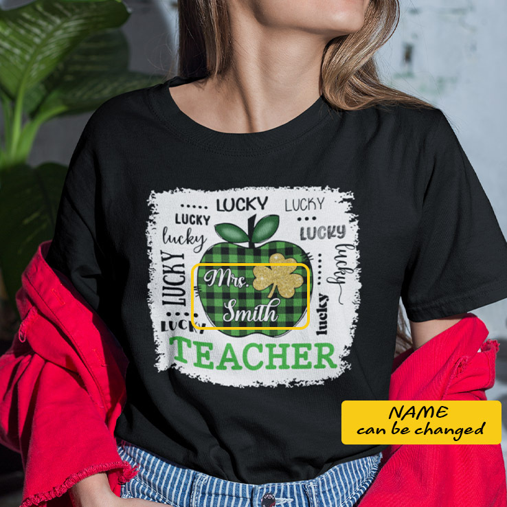 Lucky Teacher St Patricks Day Personalized Shirt.jpg