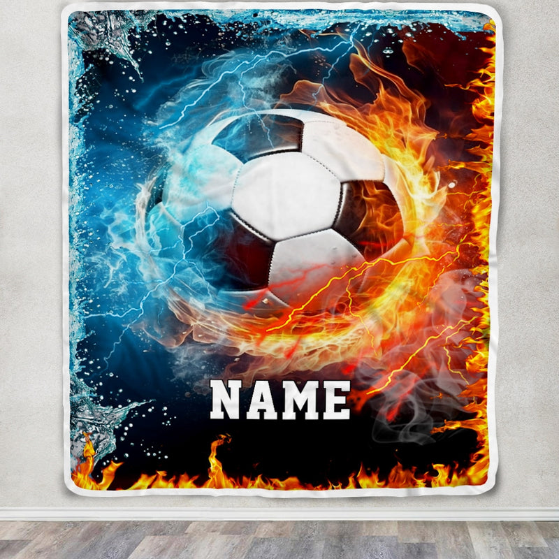 Personalized Soccer Blanket Fire Water A Nice Night American Flag Printed 3D Sport Lover Kids Men Women Birthday Christmas Customized Fleece Blanket Blanket mockup 3 800x.jpg