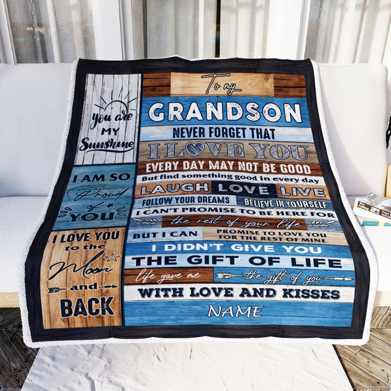 Personalized To My Grandson Blanket From Mom Grandma Grandpa I Love You Wood Grandson Birthday Christmas Thanksgiving Graduation Customized Fleece Blanket Blanket mockup 2 800x.jpg