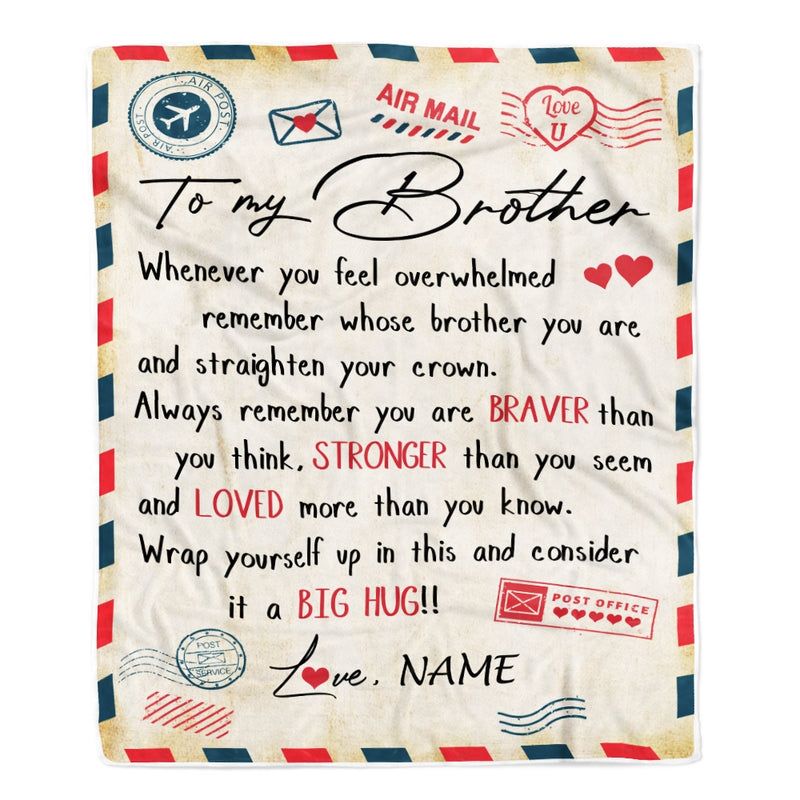 Personalized To My Brother Blanket From Sister Mail Letter Brother Birthday Graduation Christmas Customized Fleece Blanket Blanket mockup 1 800x.jpg
