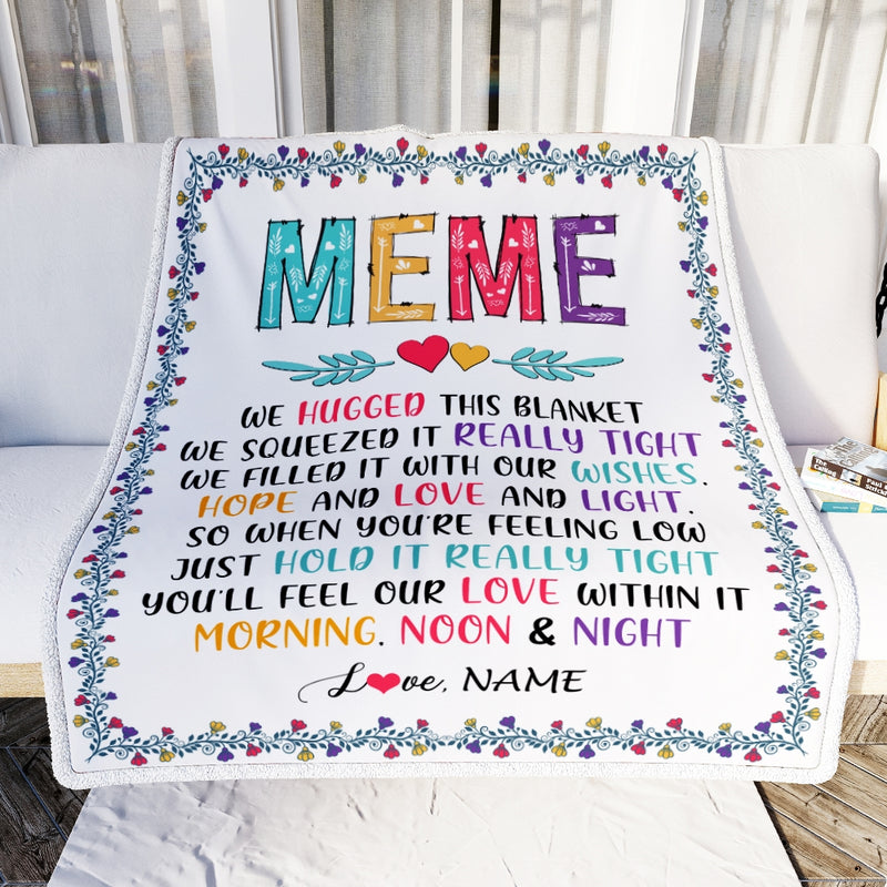 Personalized Meme Blanket From Grandkids We Hugged This Blanket Meme Birthday Mothers Day Christmas Customized Fleece Blanket Blanket mockup 2 800x.jpg