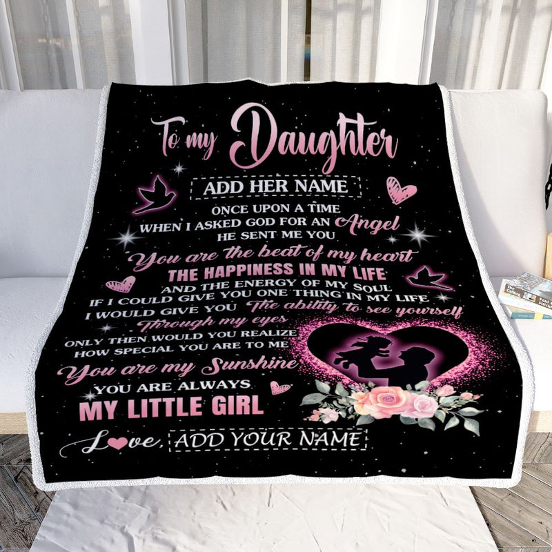Personalized To My Daughter From Dad Father Blanket Once Upon A Time Birthday Graduation Gifts For Daughter Gifts Christmas Customized Fleece Throw Blanket Blanket mockup 2 800x.jpg