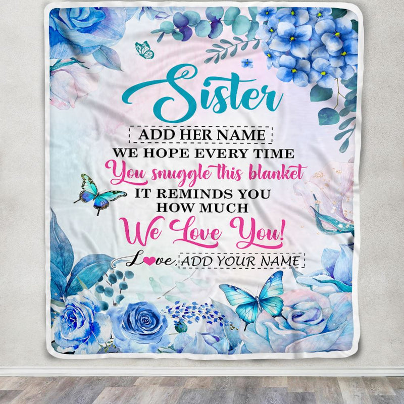 Personalized Sister Blanket From Brother Sister Floral Print We Love You Sister Birthday Gifts Graduation Christmas Customized Bed Fleece Throw Blanket Blanket mockup 3 800x.jpg