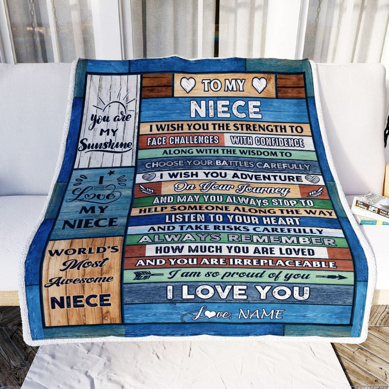 Personalized To My Niece Blanket From Aunt Uncle Wood I Am So Proud Of You I Love You Niece Birthday Graduation Christmas Customized Fleece Throw Blanket Blanket mockup 2 800x.jpg