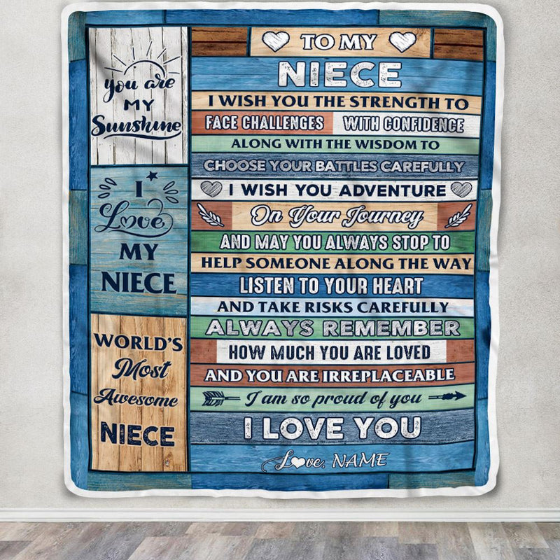 Personalized To My Niece Blanket From Aunt Uncle Wood I Am So Proud Of You I Love You Niece Birthday Graduation Christmas Customized Fleece Throw Blanket Blanket mockup 3 800x.jpg