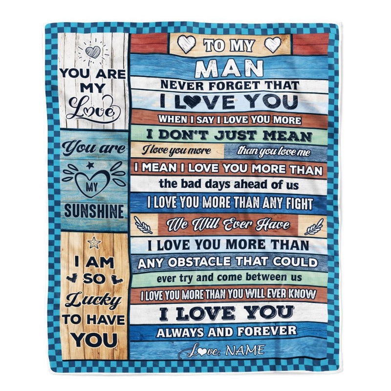 Personalized To My Man Blanket From Wife Wood I Love You More Husband Birthday Anniversary Romantic Valentines Day Christmas Customized Gift Fleece Blanket Blanket mockup 1 800x.jpg