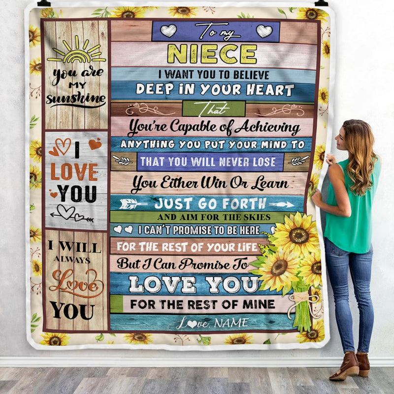 Personalized To My Niece Blanket From Uncle Aunt Believe Deep In Your Heart Daughter Niece Birthday Graduation Christmas Customized Bed Fleece Throw Blanket Blanket mockup 3 800x.jpg