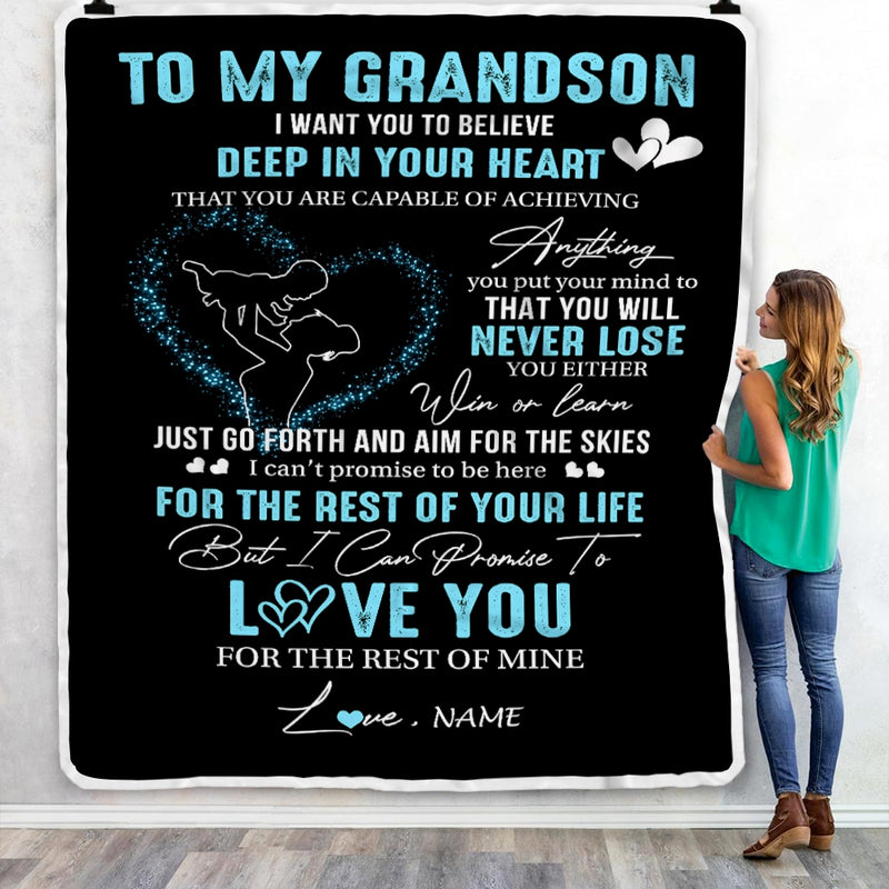 Personalized To My Grandson Blanket From Grandma Nana Promise To Love You Grandson Birthday Graduation Christmas Customized Bed Fleece Throw Blanket Blanket mockup 3 800x.jpg