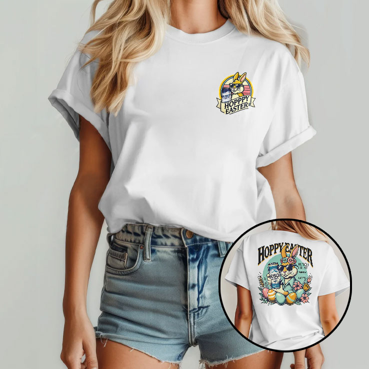 Hoppy Easter Busch Light Bunny T Shirt 3.jpg