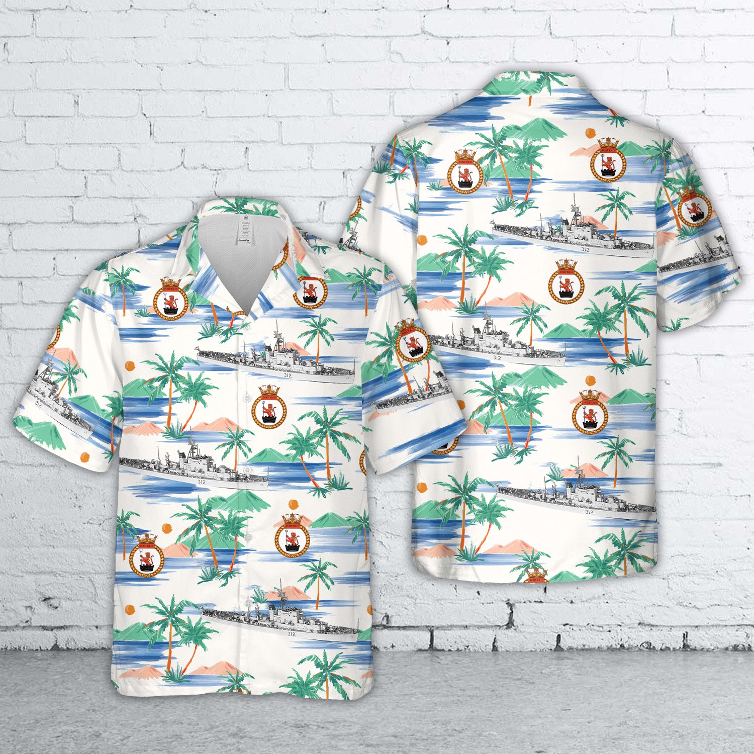 Royal Canadian Navy HMCS Fort Erie FFE 312 Prestonian class frigate Hawaiian Shirt DLTT1704PL02 mk.jpg
