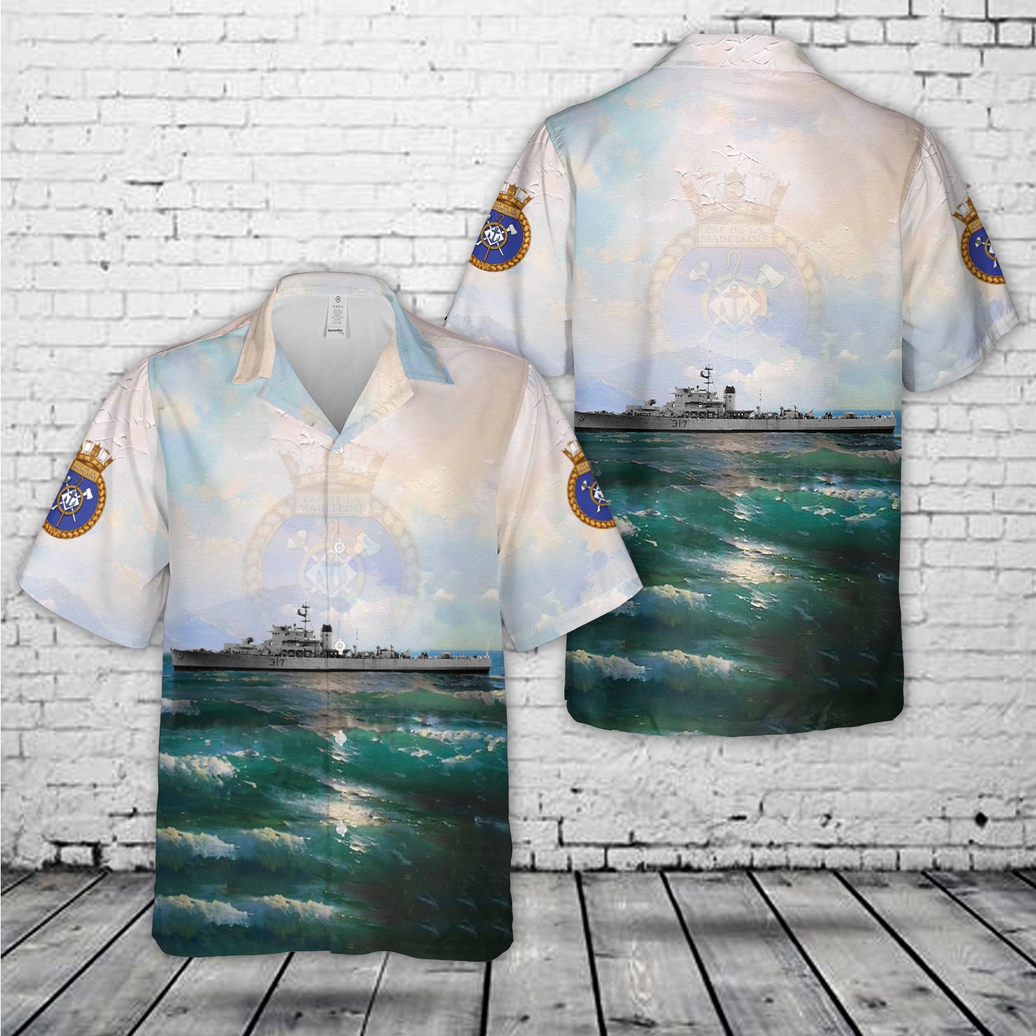 Royal Canadian Navy HMCS Cap de la Madeleine FFE 317 Prestonian class frigate Hawaiian Shirt2 DLMP1604PL06.jpg