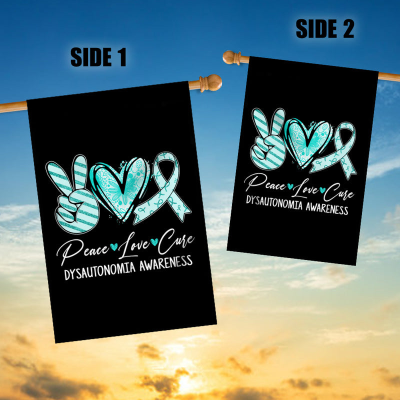 Peace Love Cure Turquoise Ribbon Dysautonomia Awareness Flag House Flag mockup 3 800x.jpg
