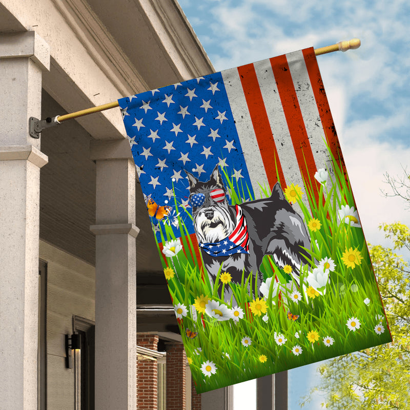 Schnauzer American USA Flag 4th of July Dog Lover On Independence Day House Flag mockup 2 800x.jpg