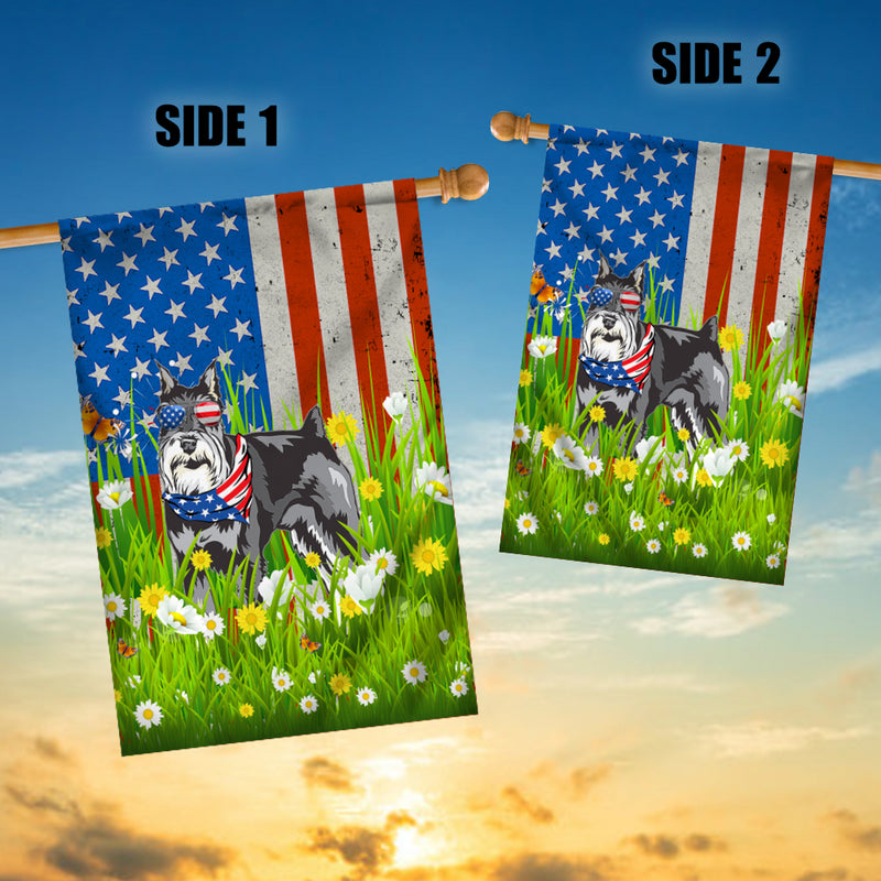 Schnauzer American USA Flag 4th of July Dog Lover On Independence Day House Flag mockup 3 800x.jpg