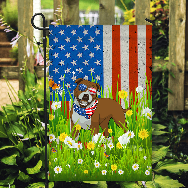 Pitbull American USA Flag 4th of July Dog Lover On Independence Day Garden Flag mockup 2 800x.jpg