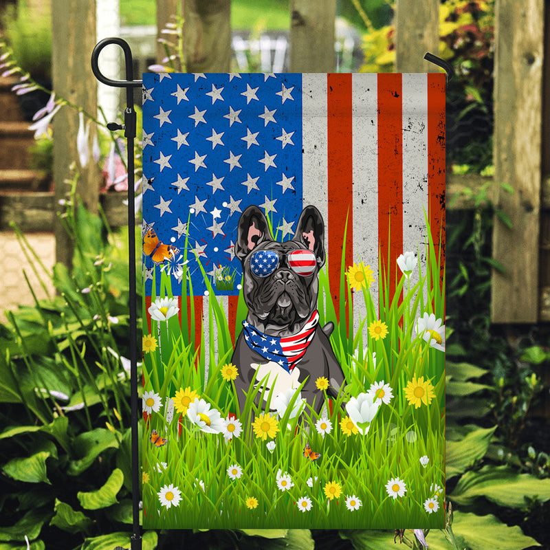 French Bull American USA Flag 4th of July Dog Lover On Independence Day Garden Flag mockup 2 800x.jpg