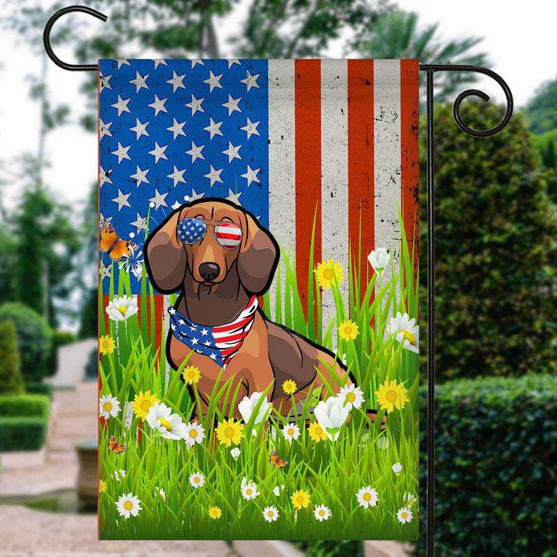 Dachshund American USA Flag 4th of July Dog Lover On Independence Day Garden Flag mockup 3 800x.jpg