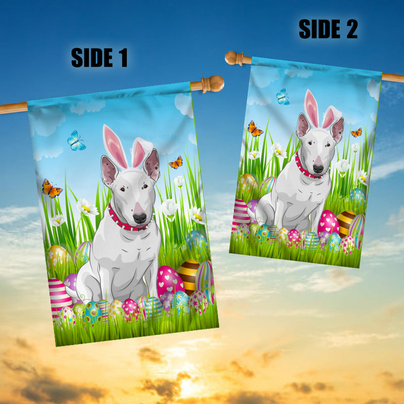 Bull Terrier Happy Easter Day Holiday Flag Funny Dog Dog Wear Bunny Ears Headband Cute for Home Decor House Flag mockup 3 800x.jpg