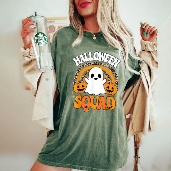 halloween squad rainbow cute ghost men women kids womens oversized comfort colors t shirt 20250320123928 kjow5doj s4.jpg