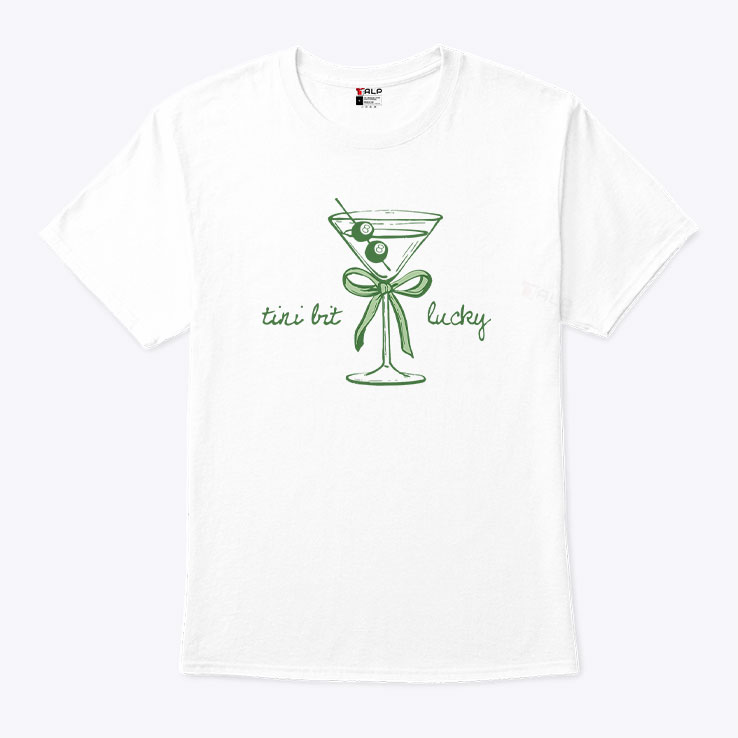 St. Patricks Day Tini Bit Lucky Martini Shirt.jpg