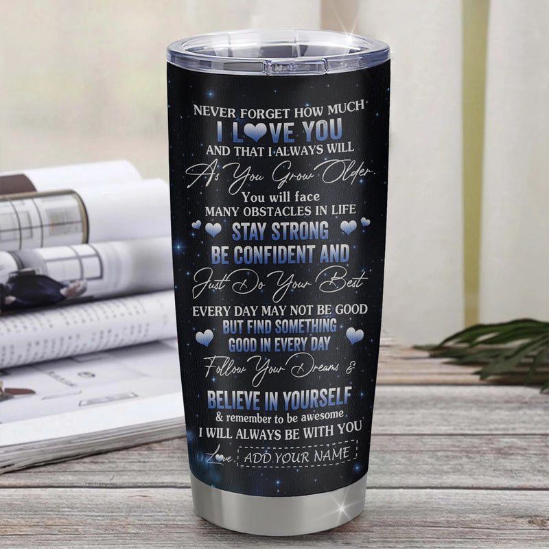 Personalized To My Son I Love You Forever Tumbler From Mom Dad Mother Father Wolf Son Birthday Gifts Graduation Christmas Custom Stainless Steel Cup Travel Mug tumbler mockup 3 800x.jpg