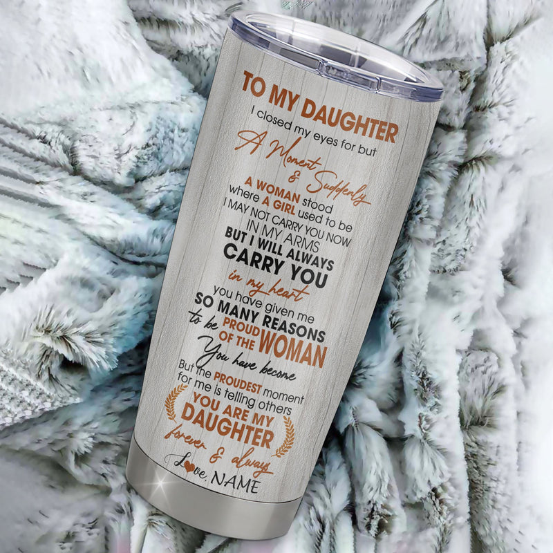 Personalized To My Daughter Lion Tumbler From Dad Father I Closed My Eyes Great Daughter Birthday Gifts Graduation Christmas Custom Stainless Steel Cup Travel Mug Tumbler mockup 2 800x.jpg