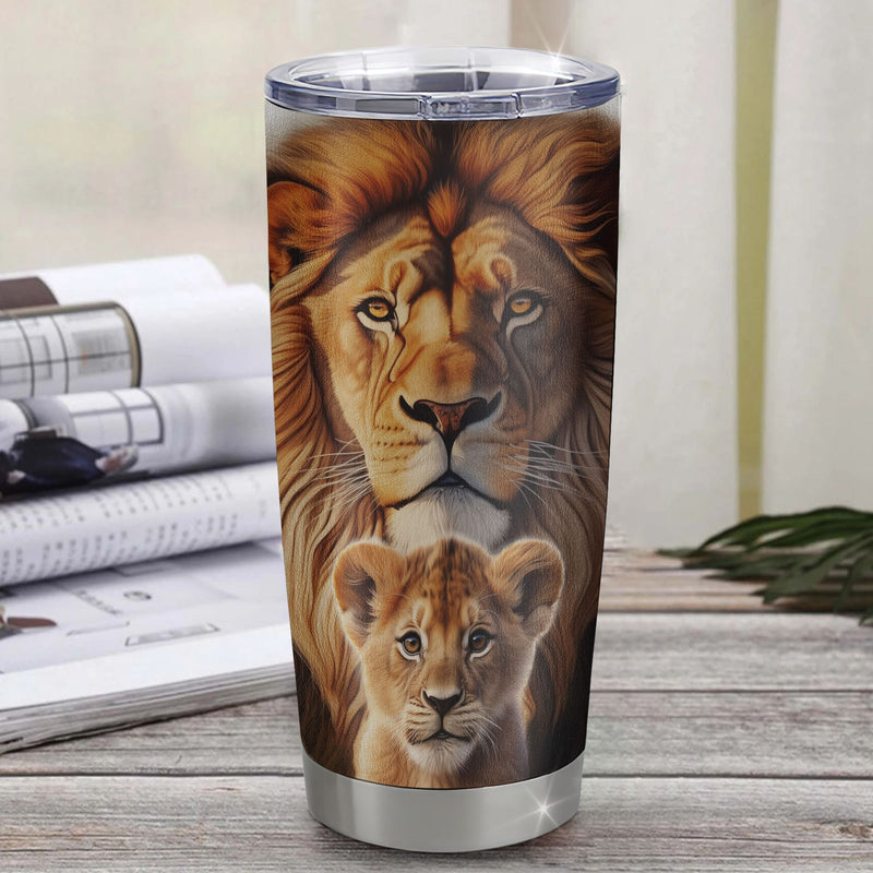 Personalized To My Daughter Lion Tumbler From Dad Father I Closed My Eyes Great Daughter Birthday Gifts Graduation Christmas Custom Stainless Steel Cup Travel Mug Tumbler mockup 3 800x.jpg