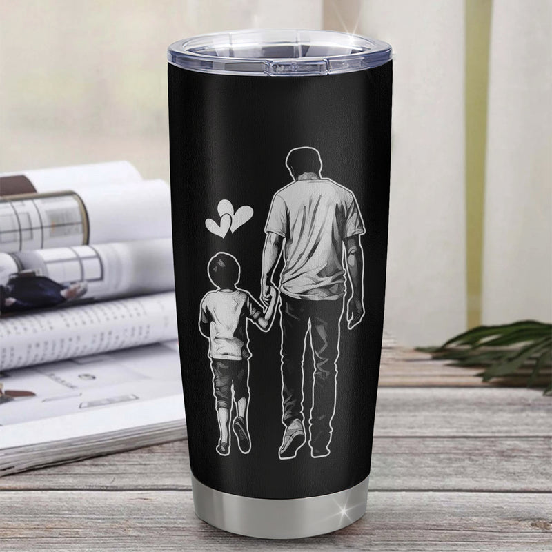 Personalized To My Son Tumbler From Dad Father Stainless Steel Cup Whenever You Feel Overwhelmed Son Birthday Graduation Christmas Travel Mug Tumbler mockup 3 800x.jpg