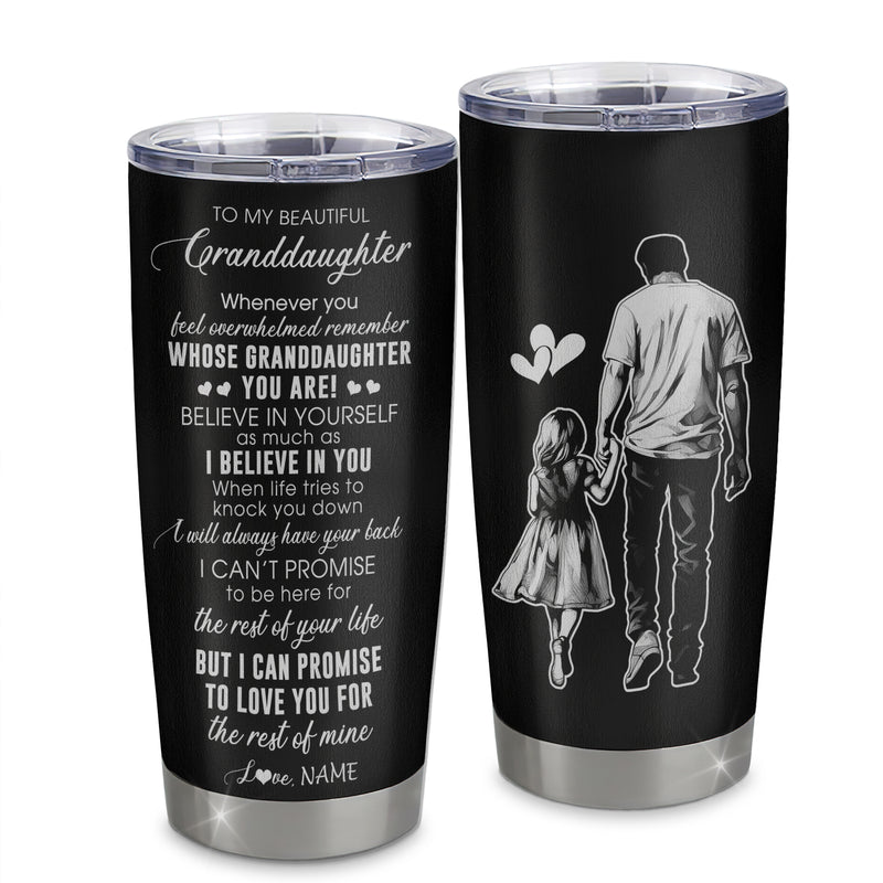 Personalized To My Granddaughter Tumbler From Papa Grandpa Stainless Steel Cup Whenever You Feel Overwhelmed Granddaughter Birthday Christmas Travel Mug Tumbler mockup 1 800x.jpg