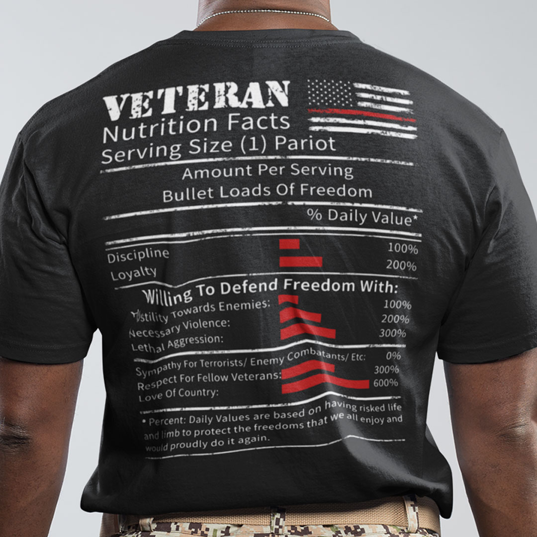 Veteran Shirt Nutrition Facts Serving Size 1 Patriot US Army.jpg