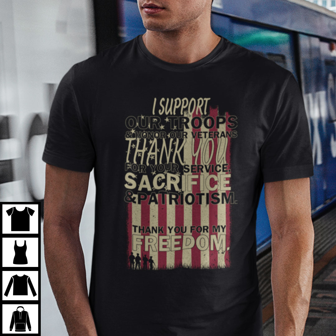 Patriotic Shirt I Support Our Troops Honor Our Veterans csdf.jpg