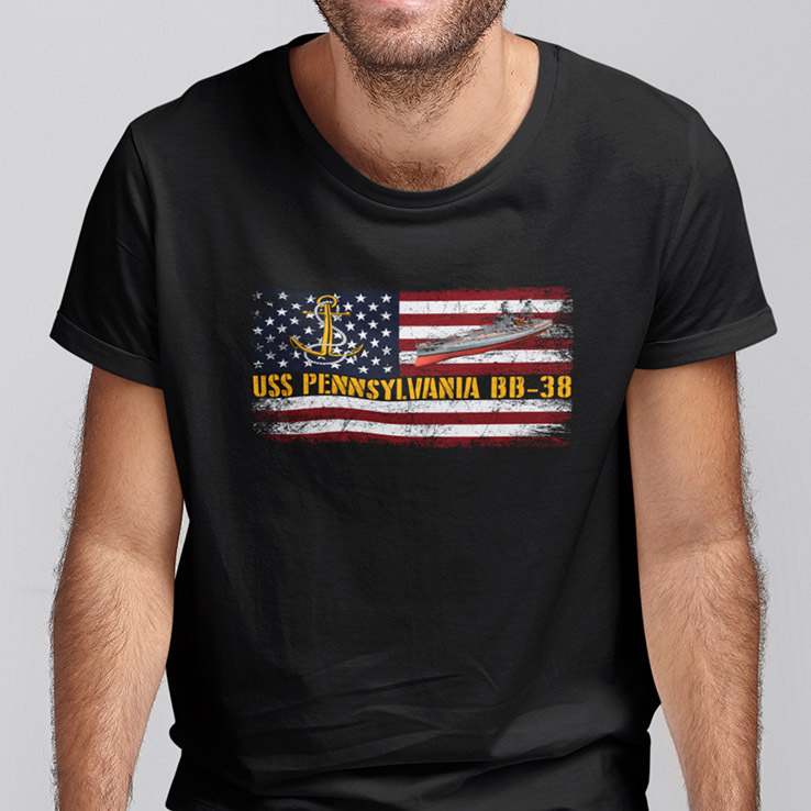 USS Pennsylvania BB 38 Shirt WW2 American Battleship.jpg