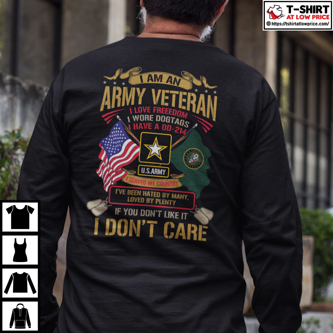 I Am A Army Veteran I Love Freedom I Wore Dogtags Shirt 2.jpg