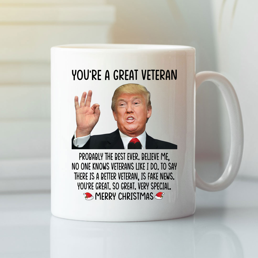 Donald Trump Youre A Great Veteran Merry Christmas Mug.jpg