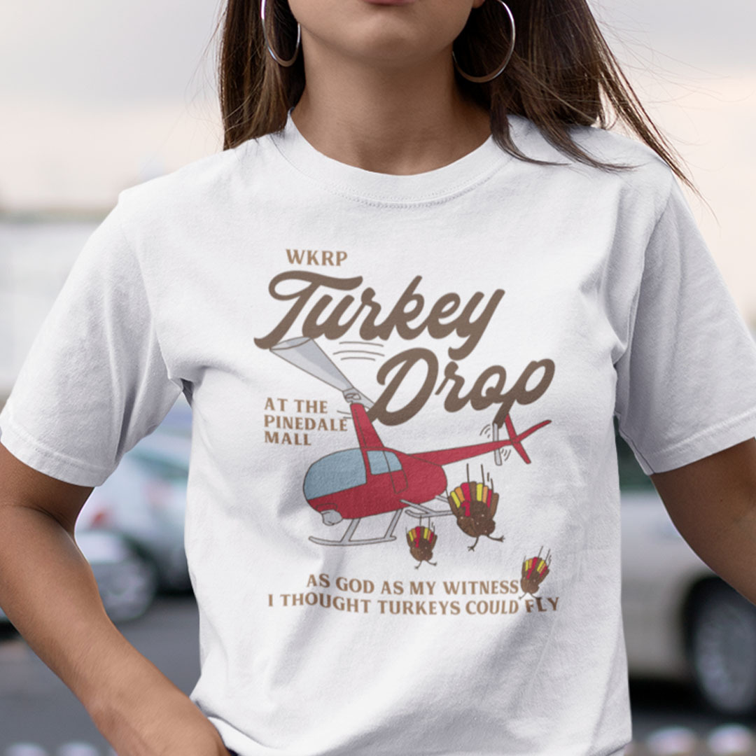 WKRP Turkey Drop T Shirt At The Pinedale Mall.jpg
