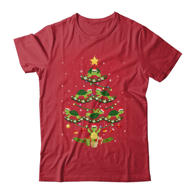 Sea Turtles Lover Xmas Gift Sea Turtle Christmas Tree Classic T Shirt Red 650x.jpg