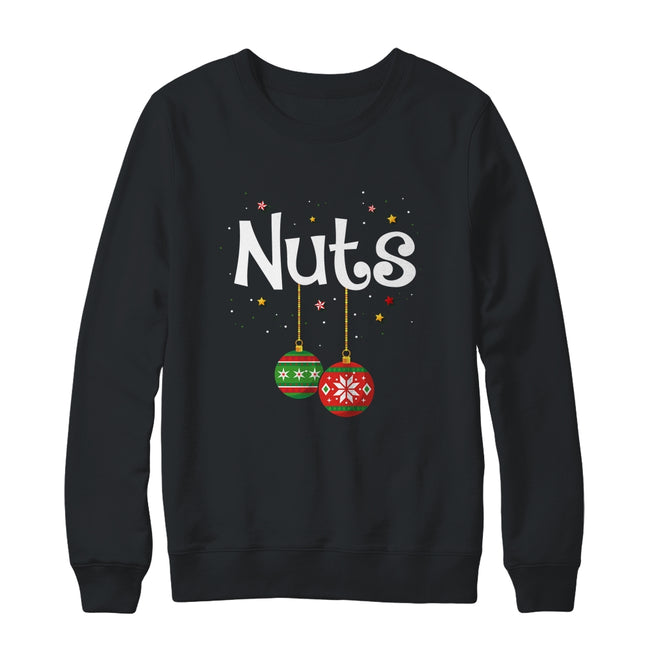 Chest Nuts Matching Chestnuts Christmas Couples Nuts Crewneck Sweatshirt Black 650x.jpg