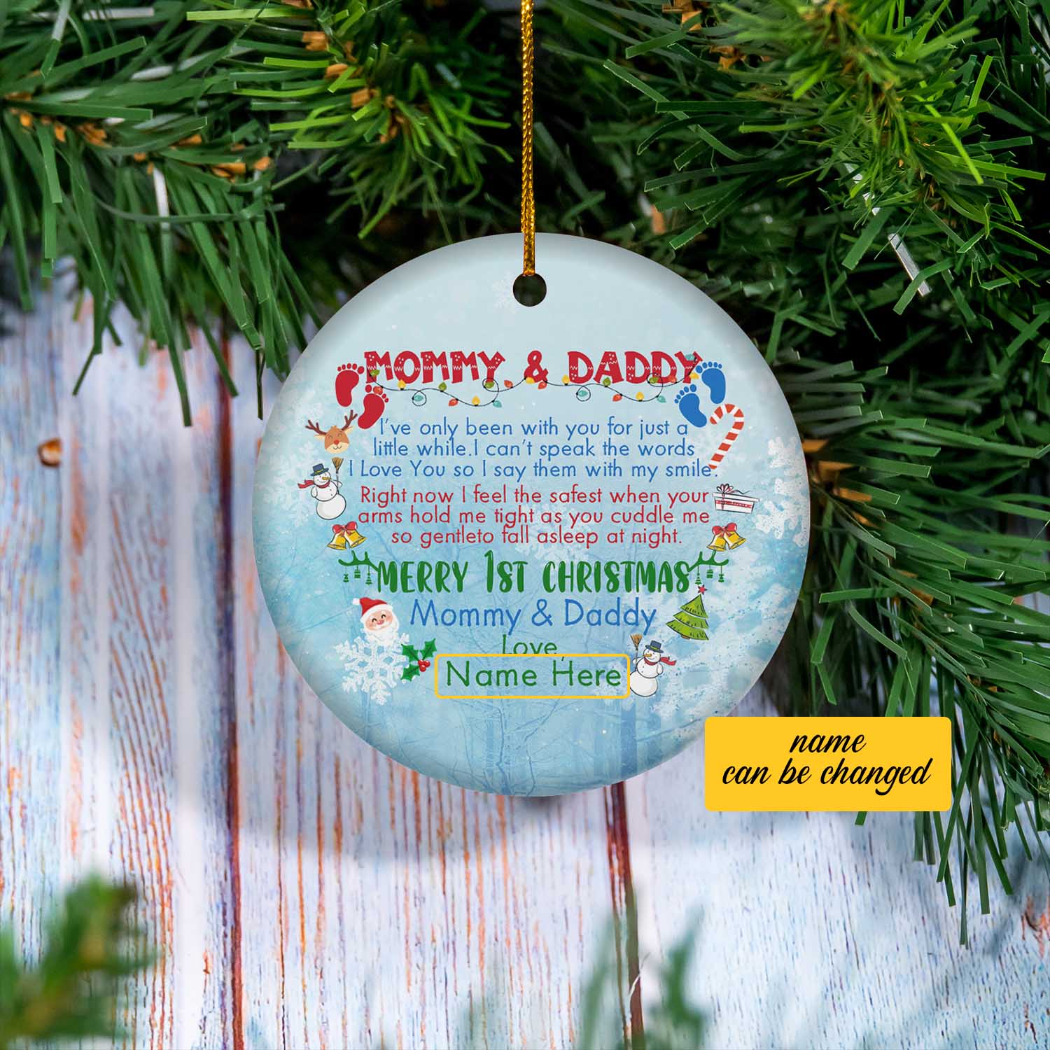 Mommy And Daddy Ive Been Only Been With You For Just A Little While Merry 1st Christmas Ornament.jpg