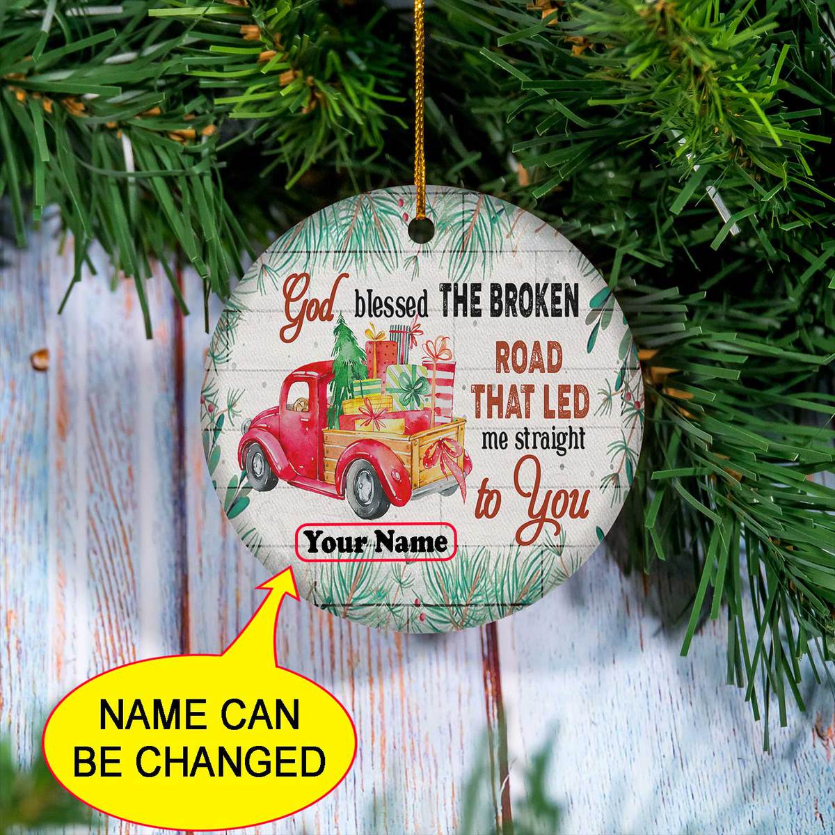 Personalized God Blessed The Broken Road That Led Me Straight To You Ornament.jpg